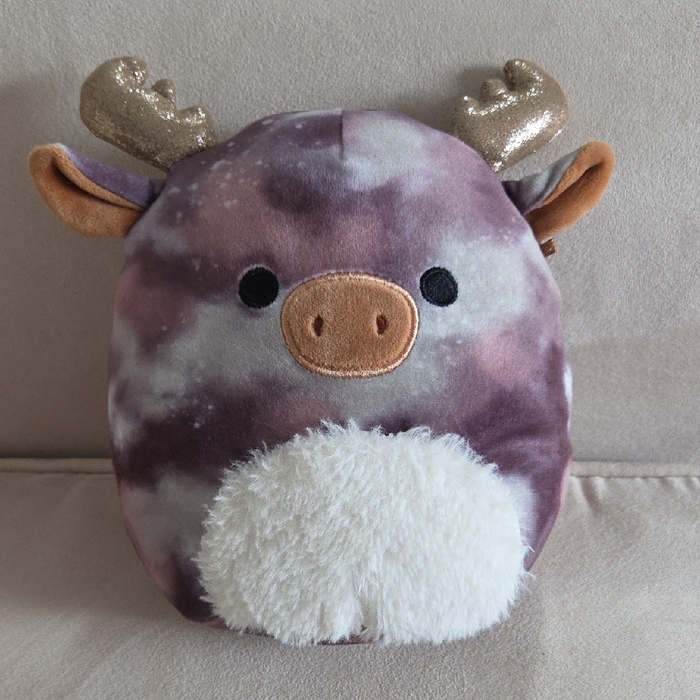 Squishmallows Greggor The Moose 8" Plush with Gold Antlers